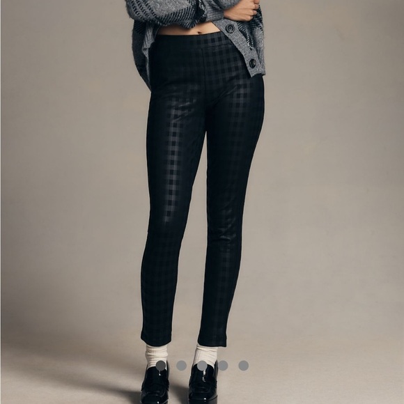 Anthropologie x Sanctuary Runway Leggings Black Houndstooth Pant Sz M NEW